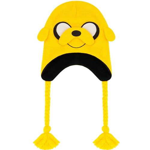 Concept One Unisex-Erwachsene Adventure Time, Jake The Dog Peruvian Winter Knit Cap with Tassels Beanie-Mütze, gelb, Einheitsgröße Concept One Unisex-Erwachsene Adventure Time, Jake The Dog Peruvian Winter Knit Cap with Tassels Beanie-Mütze, gelb, Einheitsgröße von Concept One