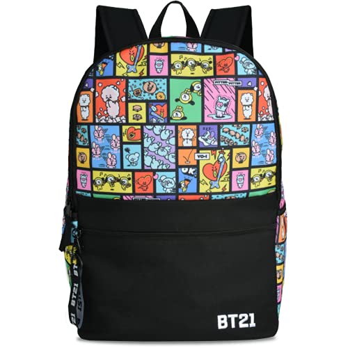 Concept One Unisex-Erwachsene Bt21 Line Friends Laptop Backpack, Computer Travel Bag for Men and Women Rucksack, Mehrfarbig/Meereswellen (Ocean Tides), Standard von Concept One
