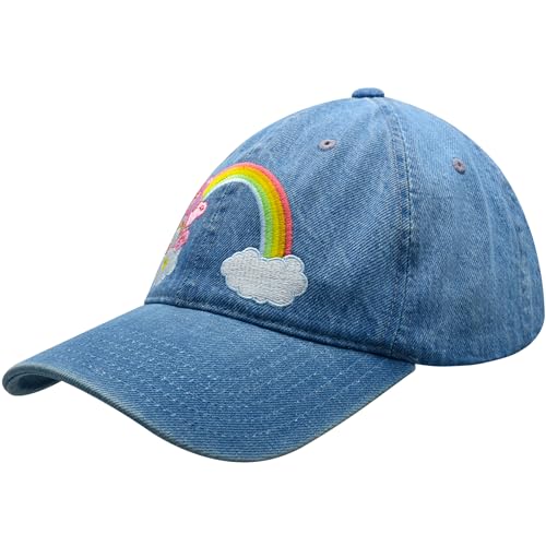 Concept One Unisex-Erwachsene Care Bears Dad Hat Cheer Bear Rainbow Design Baseball Cap mit Gebogener Krempe Baseballkappe, Denim, Einheitsgröße von Concept One