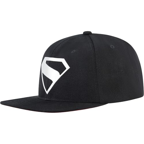 Concept One Unisex-Erwachsene Dc Comics Superman Baseball Cap Snapback Mütze mit Flacher Krempe Baseballkappe, Schwarz, Einheitsgre von Concept One