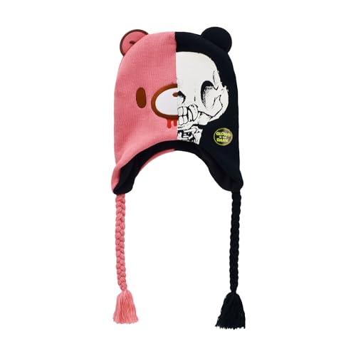 Concept One Unisex-Erwachsene Gloomy Bear, Peruanische Winter-strickmütze mit 3D-Ohren und Quasten Beanie-Mütze, Mehrfarbig/Meereswellen (Ocean Tides), Einheitsgröße von Concept One