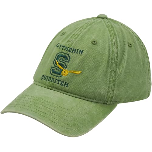 Concept One Unisex-Erwachsene Harry Potter Dad Hat, Quidditch Damen verstellbare Baumwolle Baseball Cap mit gebogener Krempe Baseballkappe, Slytherin, Einheitsgre von Concept One