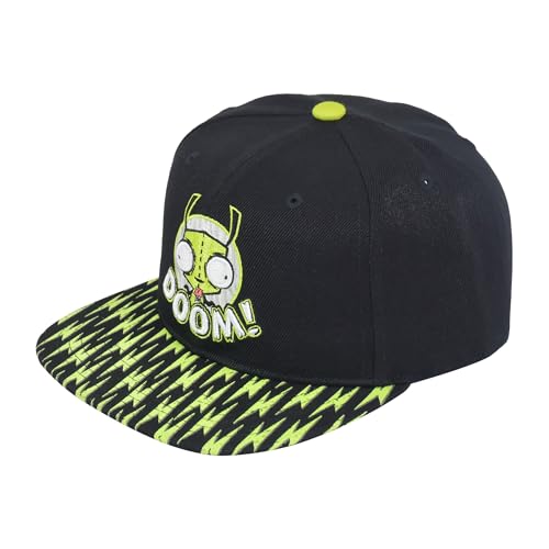 Concept One Unisex-Erwachsene Invader Zim Baseball Cap, Gir Doom Adult Snapback Hat with Flat Brim Baseballkappe, Schwarz, Einheitsgre von Concept One