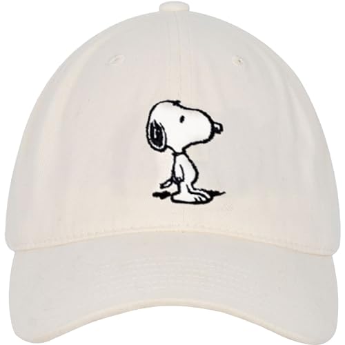 Concept One Unisex-Erwachsene Peanuts Snoopy Dad Hat, Adult Baseball Cap with Curved Brim Baseballkappe, Hellbraun, Einheitsgre von Concept One