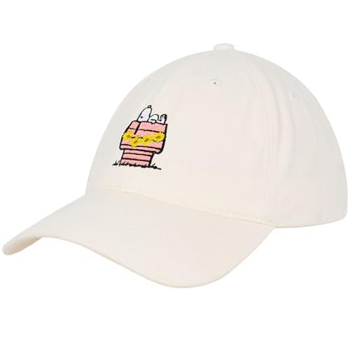 Concept One Unisex-Erwachsene Peanuts Snoopy Dad Hat, Adult Baseball Cap with Curved Brim Baseballkappe, Khaki, Einheitsgröße von Concept One