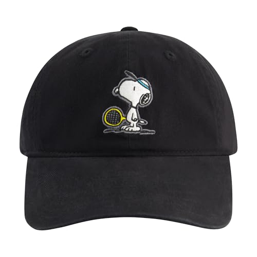 Concept One Unisex-Erwachsene Peanuts Snoopy Tennis Dad Hat, Adult Cotton Baseball Cap with Curved Brim Baseballkappe, Khaki, Einheitsgre von Concept One