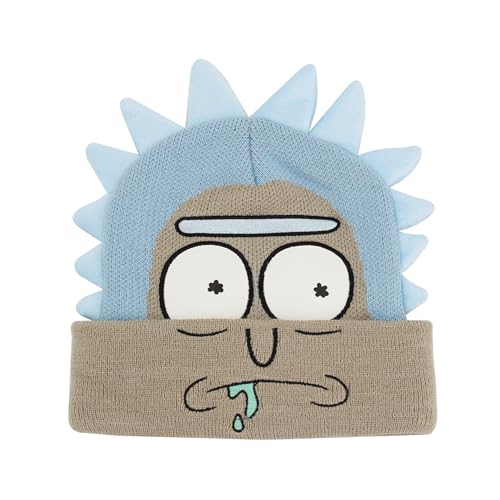 Concept One Unisex-Erwachsene Rick and Morty Manschette Winter Strickmütze Beanie-Mütze, Hellbraun, Einheitsgröße von Concept One