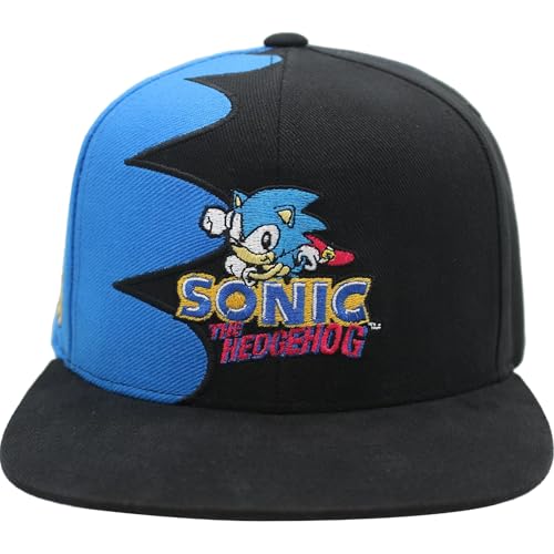 Concept One Unisex-Erwachsene Sonic The Hedgehog Snapback Cap Baseballkappe, Schwarz, Einheitsgre von Concept One