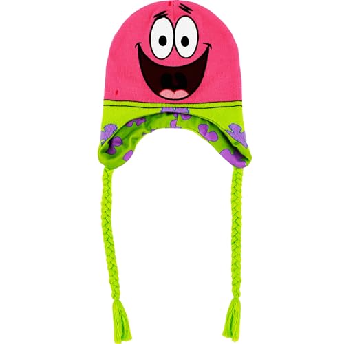 Concept One Unisex-Erwachsene Spongebob Squarepants, Peruvian Knit Acrylic Cap with Tassels Beanie-Mütze, Mehrfarbig/Meereswellen (Ocean Tides), Einheitsgröße von Concept One