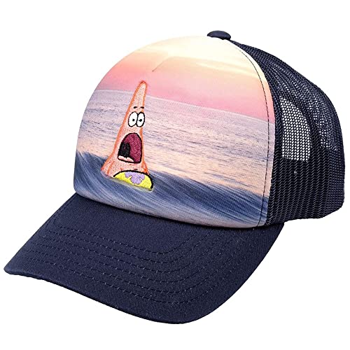 Concept One Unisex-Erwachsene Spongebob Squarepants Trucker, Patrick Star, verstellbare Baseballkappe Snapback Mütze, Marineblau, Einheitsgröße (6er Pack) von Concept One