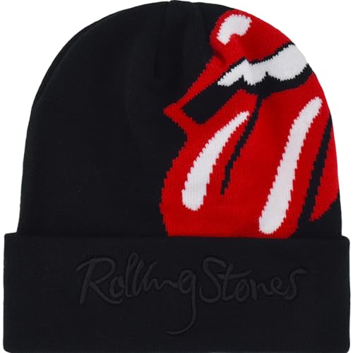 Concept One Unisex-Erwachsene The Rolling Stones, Winter-strickmütze mit Jacquard-Lippen-Logo und Manschette Beanie-Mütze, Mehrfarbig/Meereswellen (Ocean Tides), Einheitsgröße von Concept One