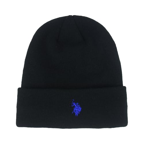 Concept One Unisex-Erwachsene U.s Polo Assn, Adult Acrylic Knitted Winter Cap with Faux Fur Lining Beanie-Mütze, Schwarz, Einheitsgröße von Concept One