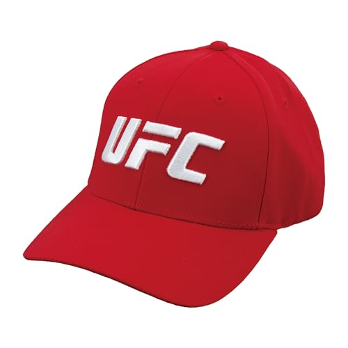 Concept One Unisex-Erwachsene UFC Baseball Hat, 6 Panel Adult Flex Fit Active Sport Cap with Curved Brim Baseballkappe, Rot/Ausflug, einfarbig (Getaway Solids), Einheitsgre von Concept One