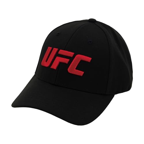 Concept One Unisex-Erwachsene UFC Baseball Hat, 6 Panel Adult Flex Fit Active Sport Cap with Curved Brim Baseballkappe, Schwarz, Einheitsgre von Concept One