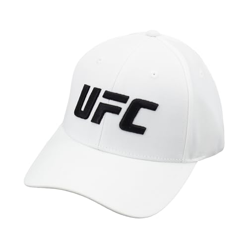 Concept One Unisex-Erwachsene UFC Baseball Hat, 6 Panel Adult Flex Fit Active Sport Cap with Curved Brim Baseballkappe, Weiss/opulenter Garten, Einheitsgre von Concept One