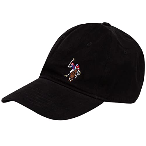 Concept One Unisex-Erwachsene U.s Polo Assn. Dad Hat, Adult Cotton Adjustable Baseball Cap with Curved Brim and Embroidered Horse Logo Baseballkappe, schwarz, Einheitsgröße von Concept One
