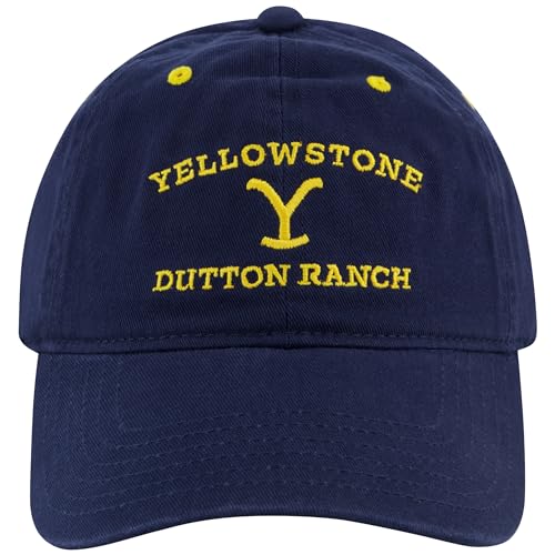 Concept One Unisex-Erwachsene Yellowstone Dad Hat, Dutton Ranch Cotton Adjustable Baseball Cap with Curved Brim Baseballkappe, Marineblau, Einheitsgre Concept One Unisex-Erwachsene Yellowstone Dad Hat, Dutton Ranch Cotton Adjustable Baseball Cap with Curved Brim Baseballkappe, Marineblau, Einheitsgre von Concept One