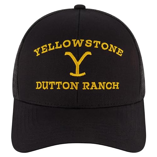 Concept One Unisex-Erwachsene Yellowstone Trucker-mütze mit Verstellbarer Snapback-mesh und Gebogener Krempe Baseballkappe, Mitternacht/Ausflug, einfarbig (Midnight//Getaway Solids), Einheitsgröße von Concept One