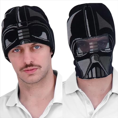 Concept One Unisex Star Wars Darth Vader Roll Down Cuff Beanie-Mütze, Schwarz, Einheitsgröße von Concept One