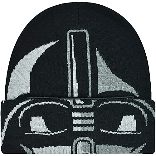 Concept One Unisex Star Wars Darth Vader Roll Down Cuff Beanie-Mütze, Schwarz, Einheitsgröße von Concept One