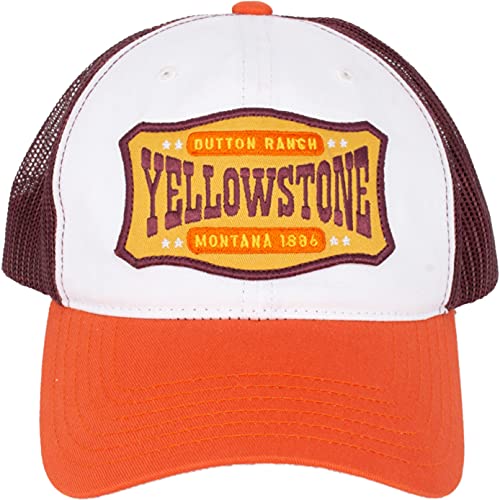 Concept One Yellowstone Dutton Ranch Baseballmütze für Herren, verstellbar, Netzstoff, mit gebogener Krempe, Mehrfarbig, Einheitsgröße von Concept One