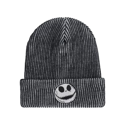 Disney The Nightmare Before Christmas Beanie Mütze, Jack Skellington Glow in The Dark Winter Knit Cap with Cuff, Multi, One Size, Mehrfarbig/Meereswellen (Ocean Tides), Einheitsgröße von Concept One