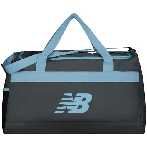 New Balance Duffel Bag Medium Gym Bag Reisegepäck mit Tragegriffen und verstellbarem Schultergurt, Grau/Blau, Grau/Blau, Seesack, mittelgroßer Turnbeutel, Reisegepäck mit Tragegriffen und von Concept One