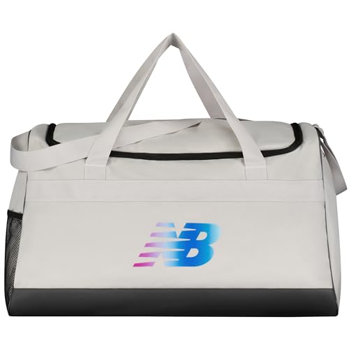 New Balance Duffel Bag Medium Gym Bag Reisegepäck mit Tragegriffen und verstellbarem Schultergurt, Hellgrau, Hellgrau, Seesack, mittelgroßer Turnbeutel, Reisegepäck mit Tragegriffen und verstellbarem von Concept One
