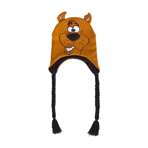 Scooby Doo Beanie Mütze Peruanische Winter Strickmütze mit 3D-Ohren und Quasten, Braun, Einheitsgröße, Braun, Einheitsgröße von Concept One