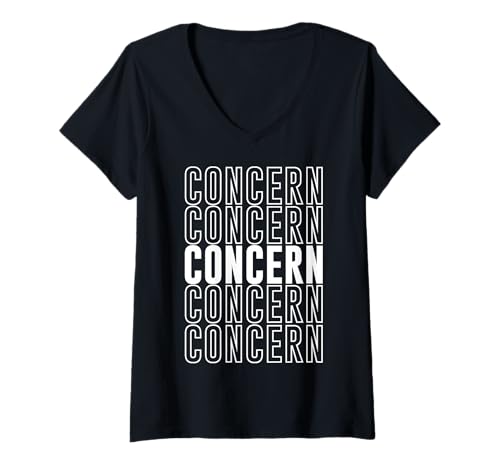 Damen Bedenken T-Shirt mit V-Ausschnitt Damen Bedenken T-Shirt mit V-Ausschnitt von Concern Apparel