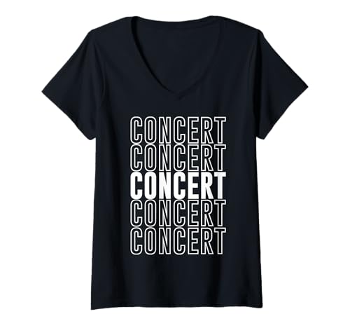 Damen Konzert T-Shirt mit V-Ausschnitt Damen Konzert T-Shirt mit V-Ausschnitt von Concert Apparel