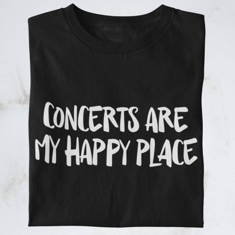 Shirt "Concerts Are My Happy Place" | Konzertliebe Fangirl Tourmerch Konzertmerch Fanliebe von ConcertMinds