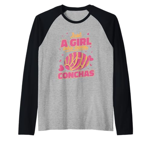 Concha Nur ein Mädchen, das Conchas liebt Raglan von Concha Mexico Mexicano Latina Conchas Candy
