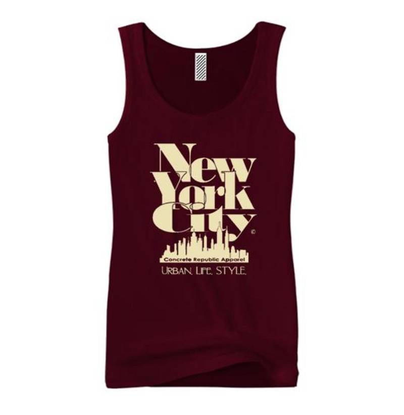 Damen New York City "Grand Royal' Grafik Tank Tops-Modern, Stilvoll, Schlank | Größen Sm-3x von ConcreteRepublicNYC