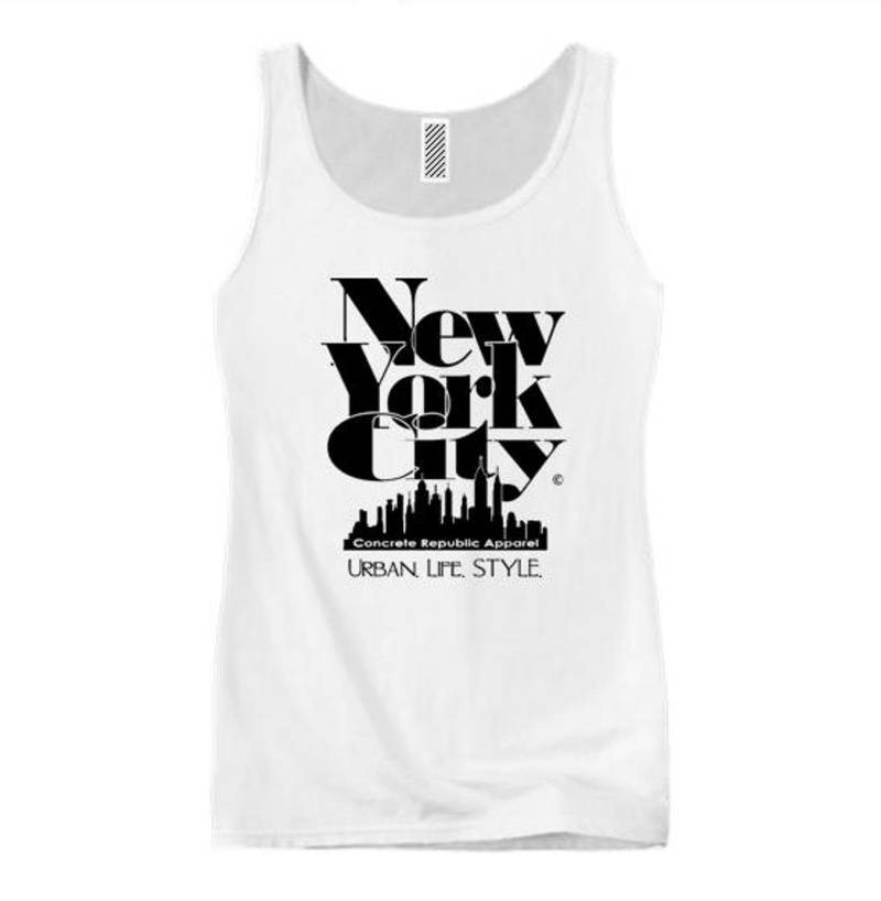 Damen New York City "Grand Royal' Grafik Tank Tops-Modern, Stilvoll, Schlank | Größen Sm-3x von ConcreteRepublicNYC