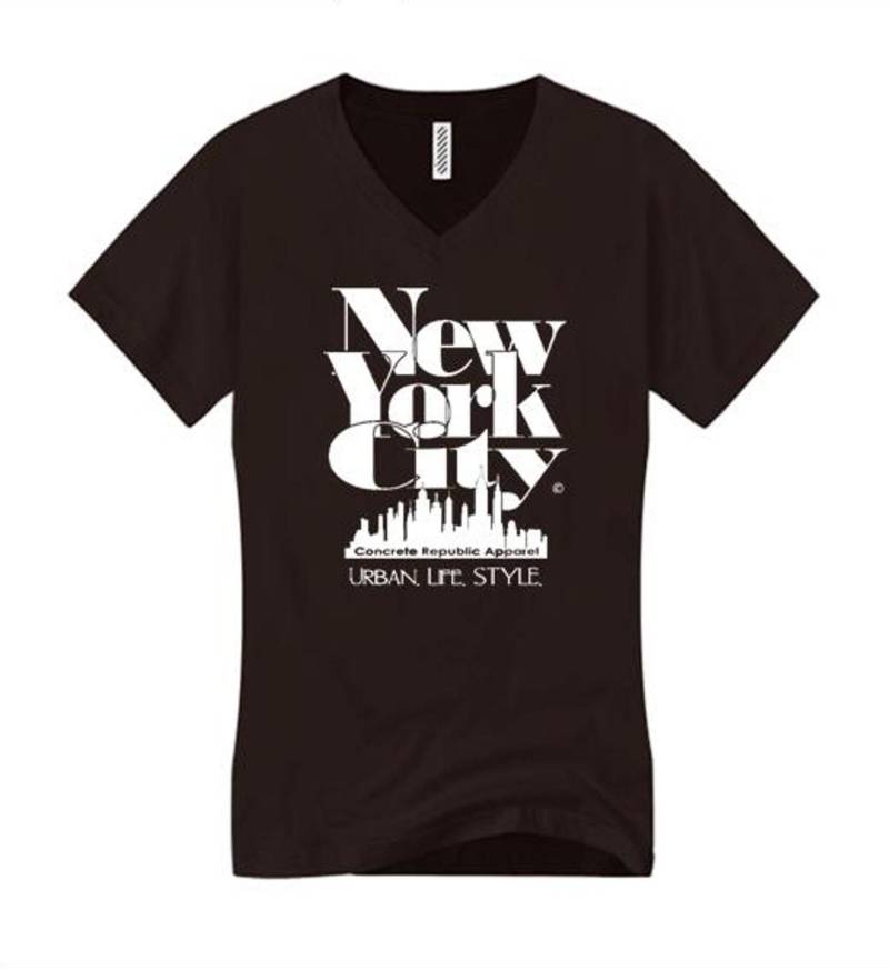 Damen V-Ausschnitt New York City "Grand Royal' Grafik T-Shirt-Modern, Stilvoll, Schlank | Größen Sm-4x von ConcreteRepublicNYC