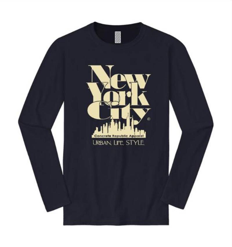 Damenlärmel New York City " Grand Royal Grafik T-Shirt-Modern, Stylisch, Schlank | Größen Sm-4x von ConcreteRepublicNYC