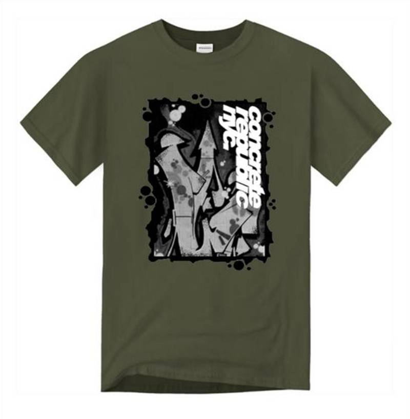 Herren Graffiti/Hip-Hop-T-Shirt, "Nuclear Fusion' Graffiti-Grafik | Größen Sm-4xl von ConcreteRepublicNYC