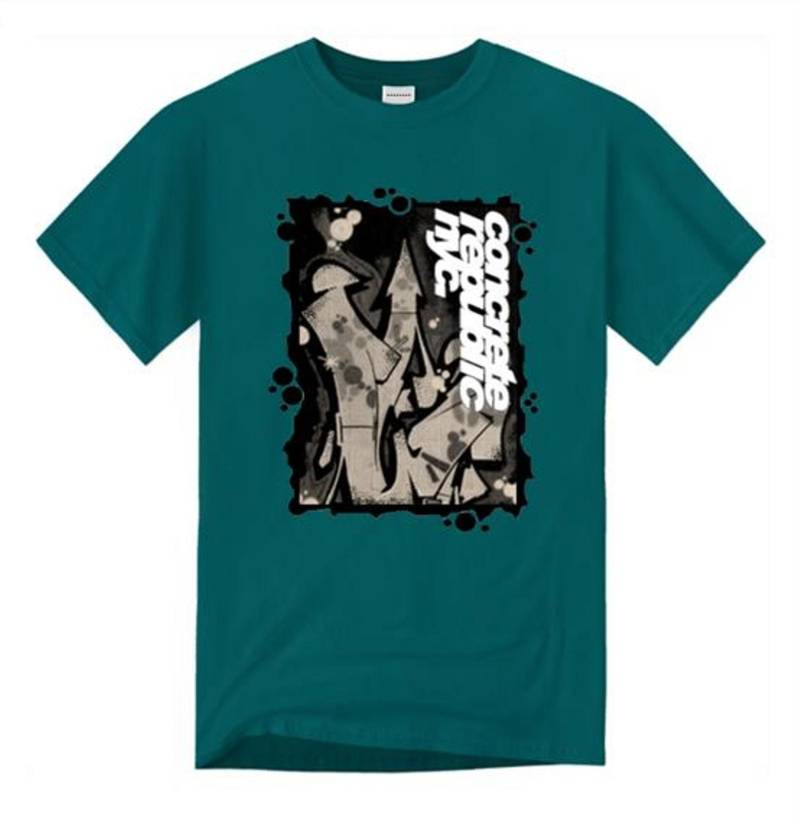 Herren Graffiti/Hip-Hop-T-Shirt, "Nuclear Fusion Ii' Graffiti-Grafik | Größen Sm-4xl von ConcreteRepublicNYC