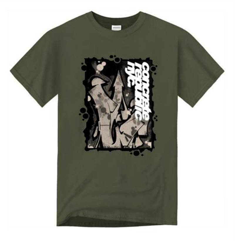 Herren Graffiti/Hip-Hop-T-Shirt, "Nuclear Fusion Ii' Graffiti-Grafik | Größen Sm-4xl von ConcreteRepublicNYC