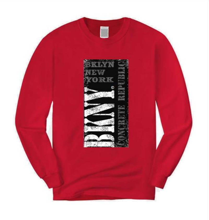 Herren Langarm Bkny | Brooklyn, New York "Black Out' Graffiti-stil Grafik | Größen Sm-4xl von ConcreteRepublicNYC