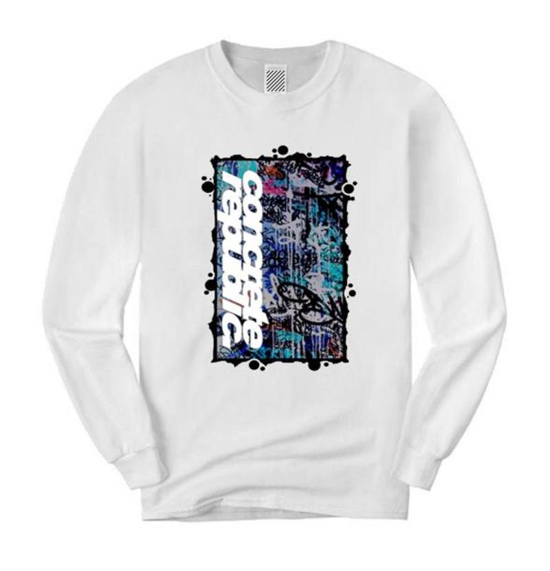 Herren Langarm Graffiti/Hip-Hop-T-Shirt, "Burner' Graffiti-Grafik | Größen Sm-4xl von ConcreteRepublicNYC