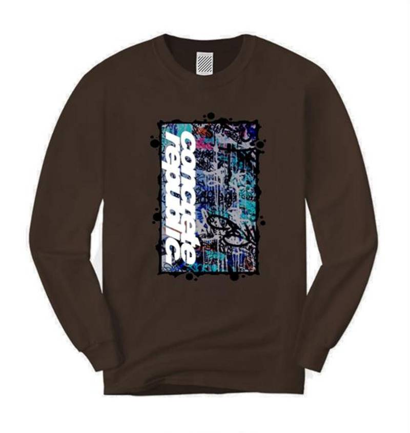 Herren Langarm Graffiti/Hip-Hop-T-Shirt, "Burner' Graffiti-Grafik | Größen Sm-4xl von ConcreteRepublicNYC