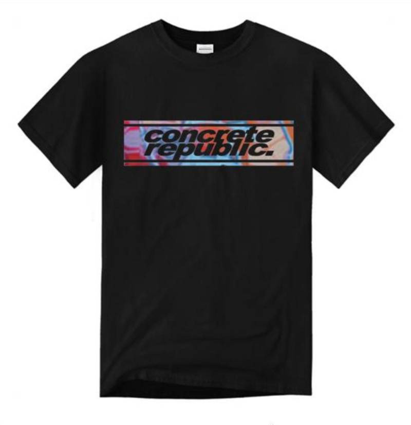 Herren Urbane Mode T-Shirt "Bandwidth' Modernen Stil Hennessey/Racing Streifen Grafik | Größen Sm-4xl von ConcreteRepublicNYC