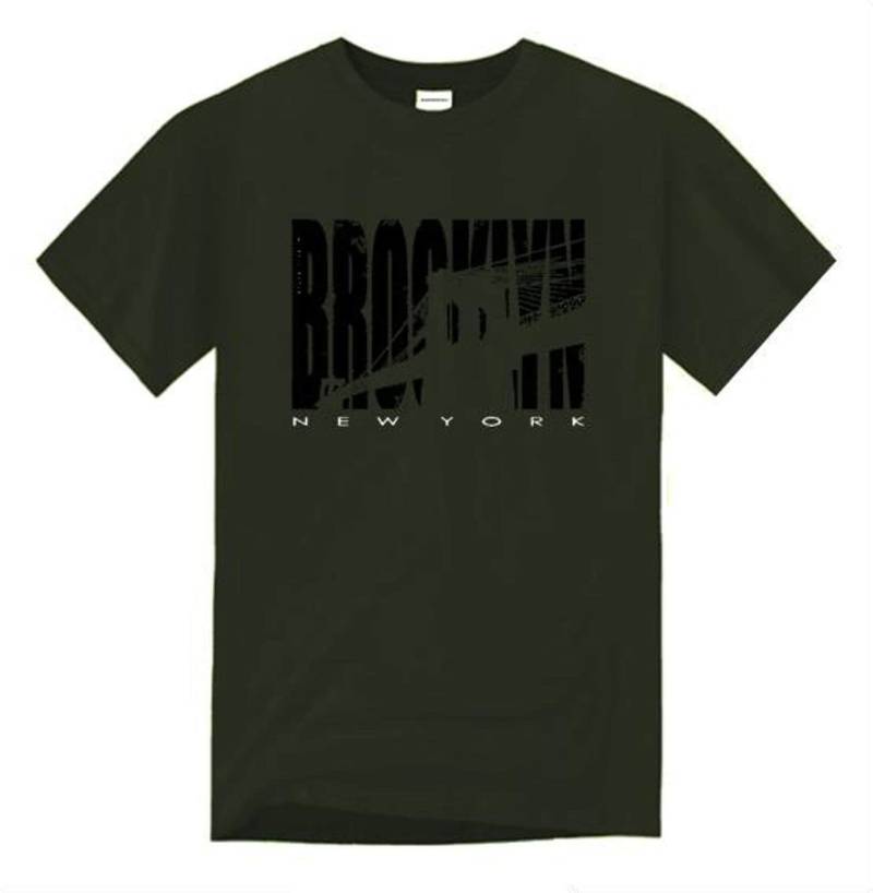 Mens Brooklyn Nyc Grafik Crew Hals T-Shirt "Inside Job' Silhouette Stil | Größen Sm-4x von ConcreteRepublicNYC