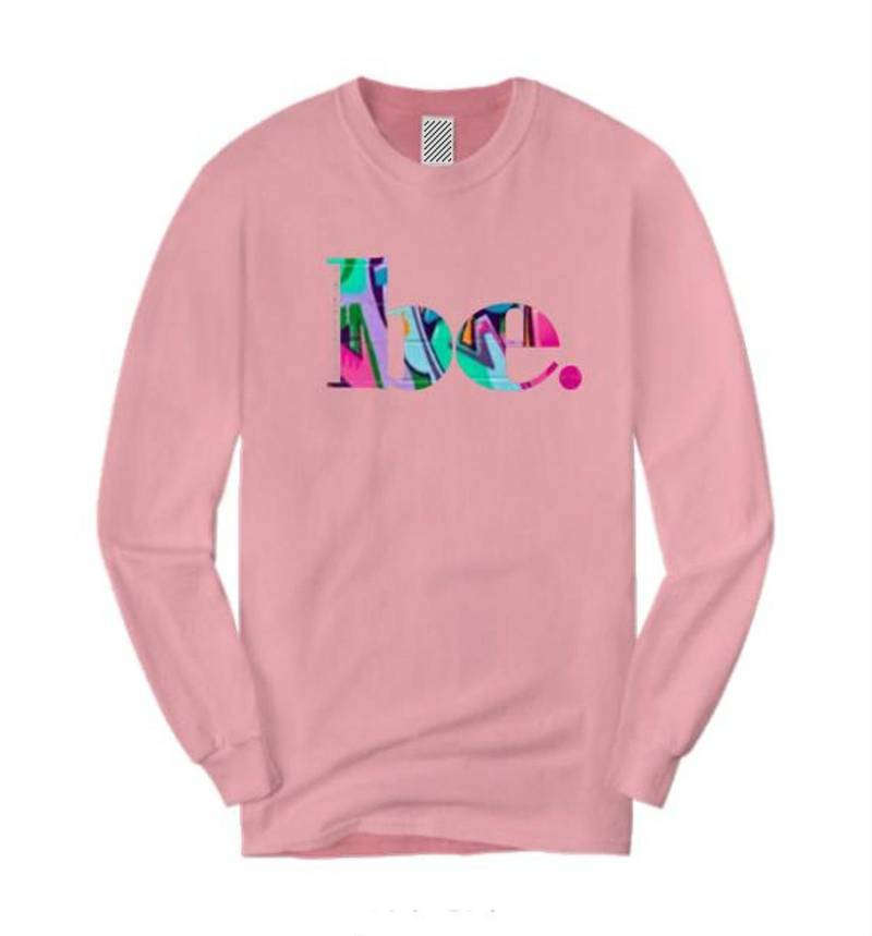 Womens "Be" Inspirierende Grafik Langarm T-Shirts | Größen Sm-4x von ConcreteRepublicNYC