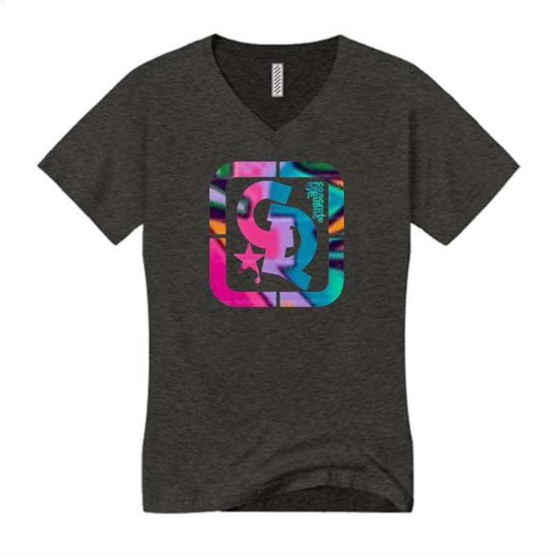 Womens V-Ausschnitt "Picasso' Graffiti-stil Beton Republik Logo Grafik | Größen Sm-4x von ConcreteRepublicNYC