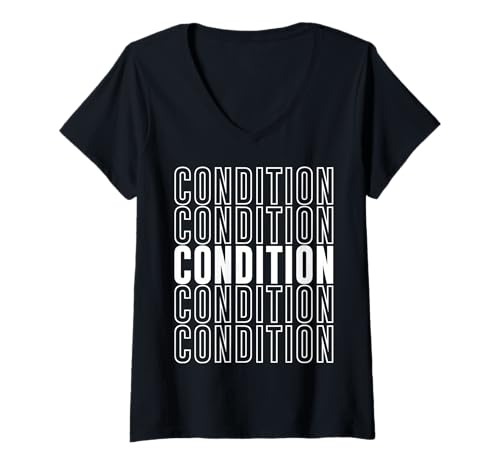Damen Zustand: T-Shirt mit V-Ausschnitt Damen Zustand: T-Shirt mit V-Ausschnitt von Condition Apparel