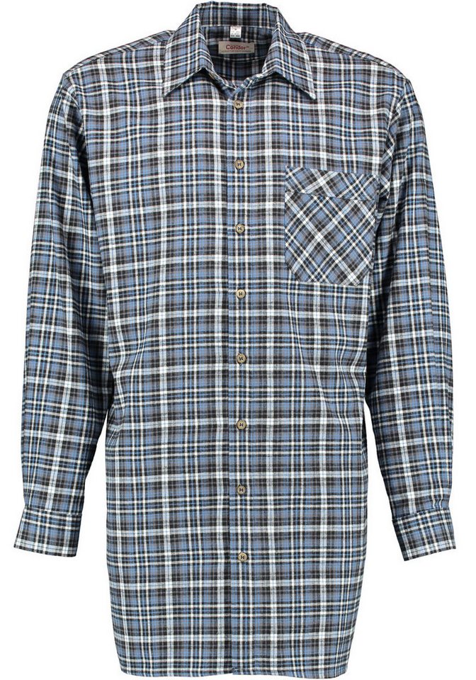 Condor Flanellhemd Flivor 90cm langes Herren Langarm Arbeitshemd von Condor
