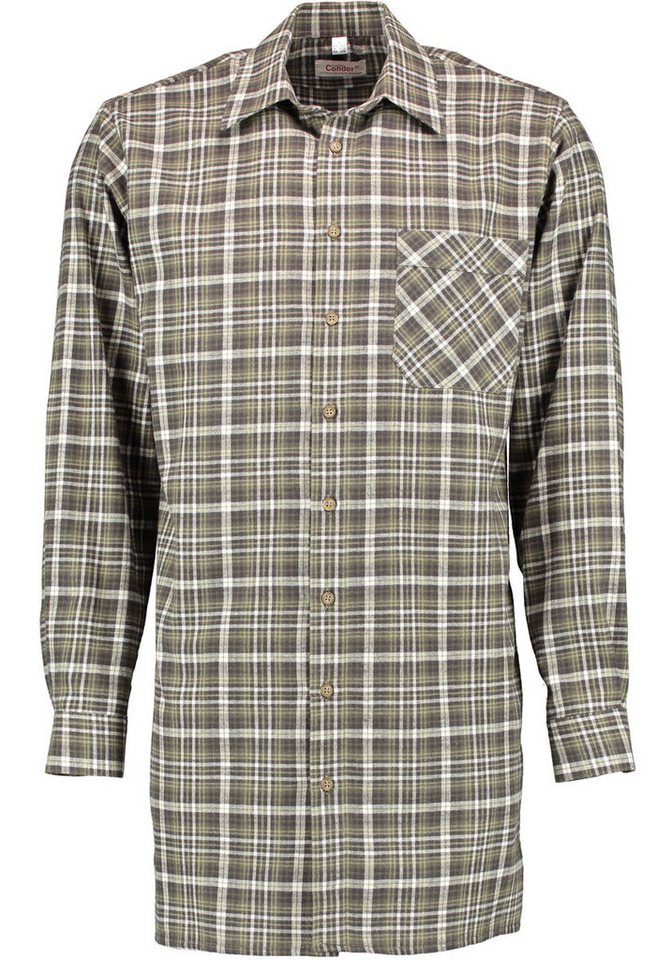 Condor Flanellhemd Flivor 90cm langes Herren Langarm Arbeitshemd von Condor